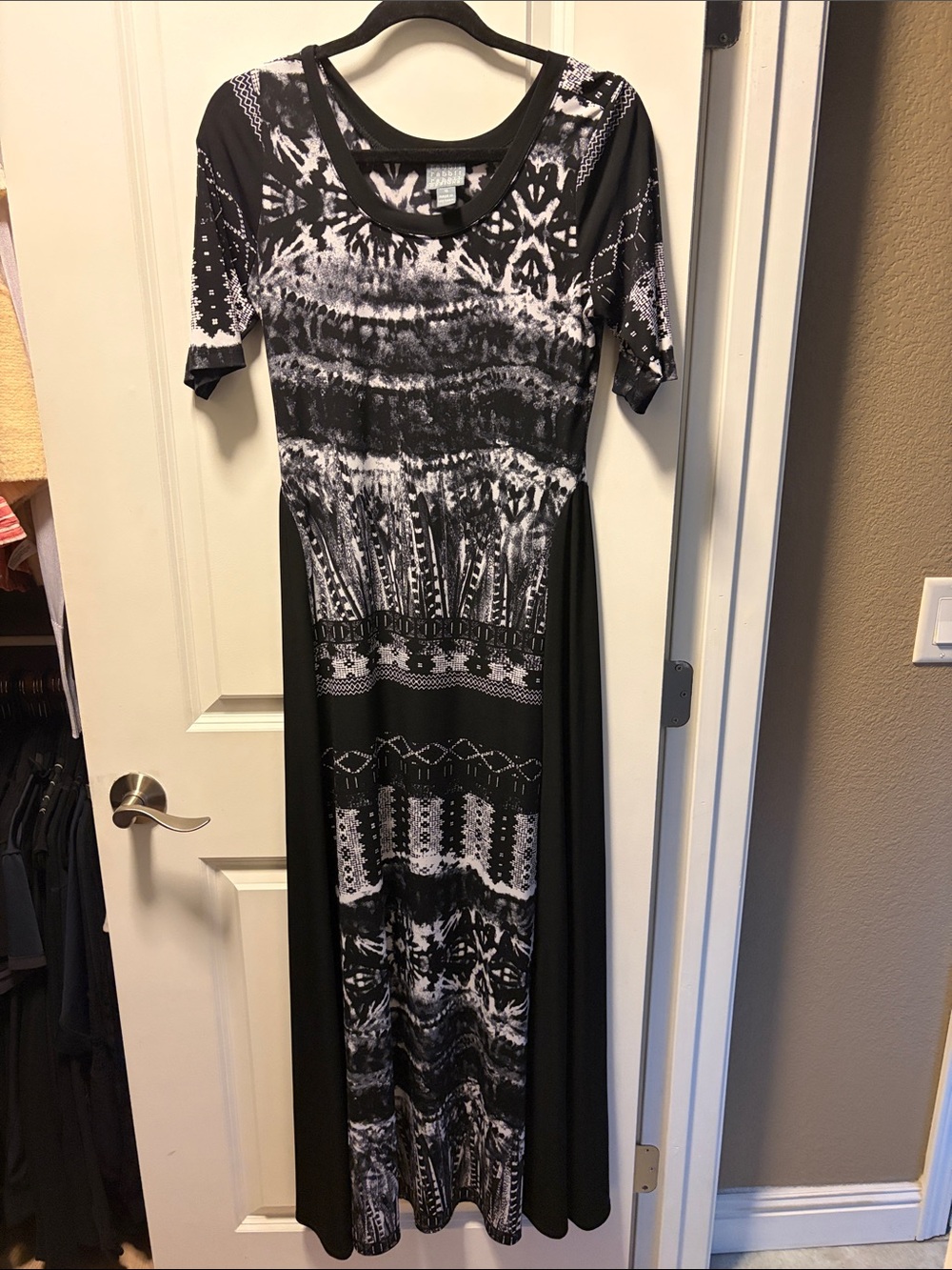 Rabbit Rabbit Rabbit Black & White Printed Maxi Dress
